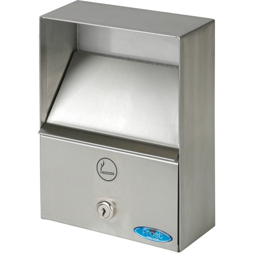 Smoking Receptacles, Wall-Mount, Stainless Steel, 1 Litres Capacity, 9" Height Planification Entrepots Molloy