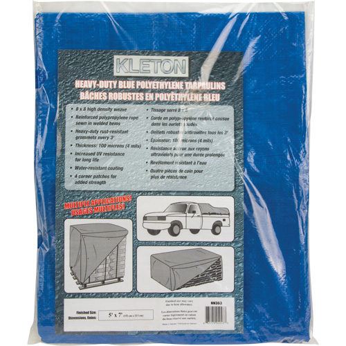 B&acirc;che, Standard, Bleu, 7' x 5' x 4 mils Planification Entrepots Molloy