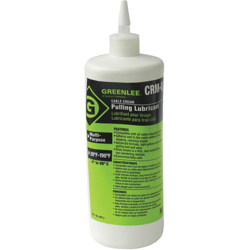 Lubrifiant en cr&egrave;me pour tirage de c&acirc;ble, Bouteille pressable Planification Entrepots Molloy
