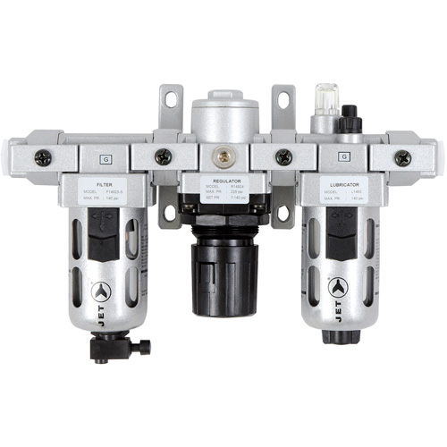 Filtre &agrave; air interm&eacute;diaire en trois parties, r&eacute;gulateur & lubrificateur AFRLMI38, 3/8" NPT Planification Entrepots Molloy