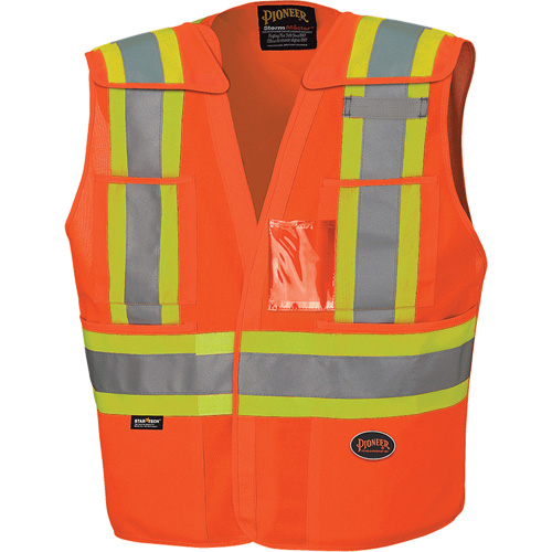 6930 Veste de s&eacute;curit&eacute; d&eacute;tachable &agrave; &eacute;paules tombantes, Orange haute visibilit&eacute;, 2T-Grand/3T-Grand, Polyester Planification Entrepots Molloy