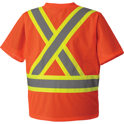 5994 T-shirt de s&eacute;curit&eacute; haute visibilit&eacute;, Polyester, 2T-Grand, Orange haute visibilit&eacute; Planification Entrepots Molloy