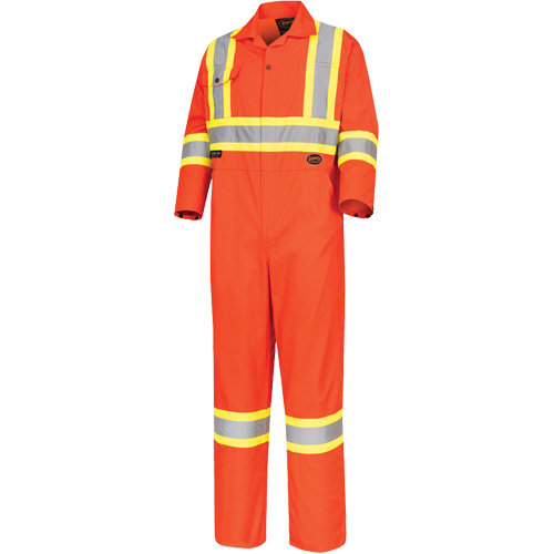 5514 High-Visibility Safety Coveralls, 36, High Visibility Orange Planification Entrepots Molloy