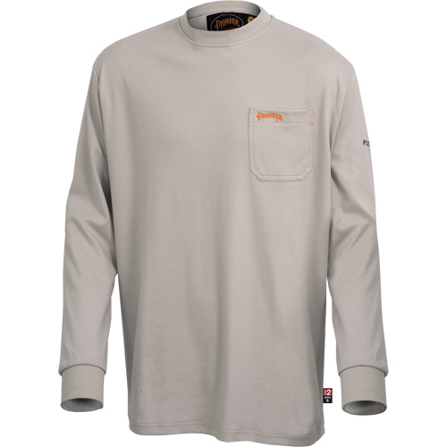 333 Chemise en coton &agrave; manches longues ignifuge, 2T-Grand, Gris Planification Entrepots Molloy
