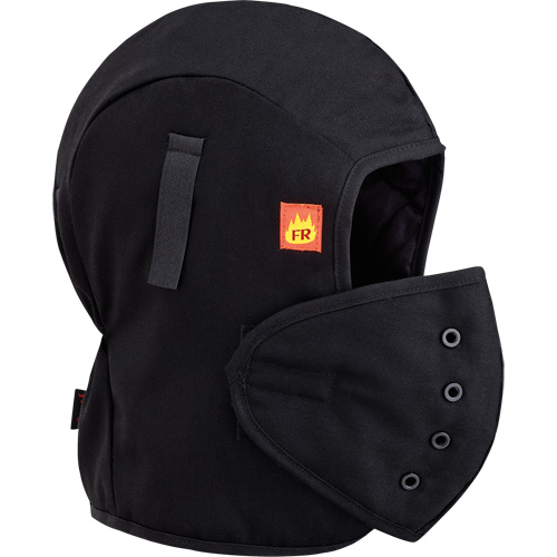 566A Flame Resistant Quilted Hardhat Liner, Black, Cotton Planification Entrepots Molloy