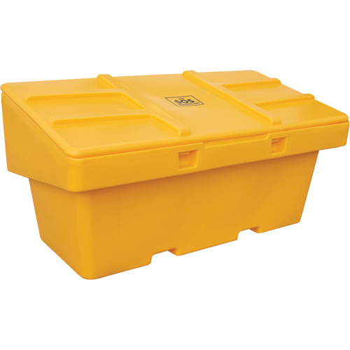 Salt Sand Container SOS, With Hasp, 72" x 36" x 36", 36 cu. Ft., Yellow Planification Entrepots Molloy