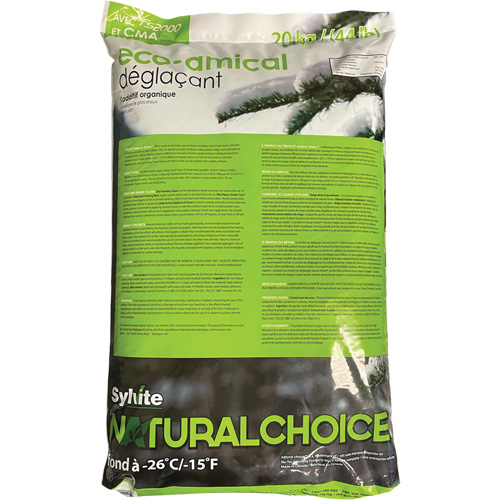 Produits de d&eacute;glaçage Natural Choice, Sac, 44 lb(20 kg), Point de fonte -26°C (-14,8°F) Planification Entrepots Molloy