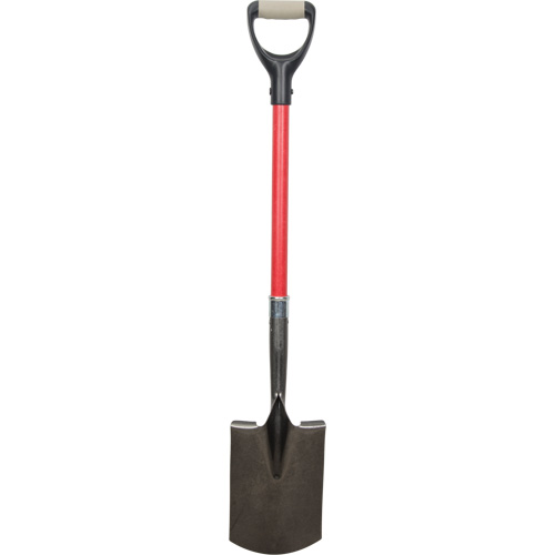 Heavy-Duty Shovels, Fibreglass, Carbon Steel Blade, D-Grip Handle, 30-1/2" Long Planification Entrepots Molloy