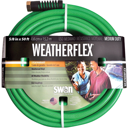 Weatherflex Medium Duty Garden Hoses, Vinyl, 5/8" dia. x 50' Planification Entrepots Molloy