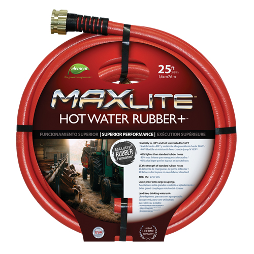 Hot Water Hose, Rubber, 3/4" dia. x 50' L Planification Entrepots Molloy