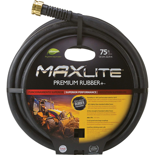 Boyaux pour usage commercial, Caoutchouc, 5/8" dia x 75' Planification Entrepots Molloy