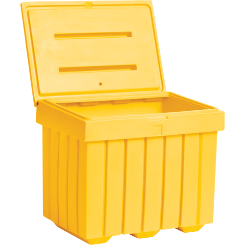 Conteneur d'entreposage &eacute;conomique pour sel/sable, 32" x 23" x 27-1/2", 10 pi³, Jaune Planification Entrepots Molloy