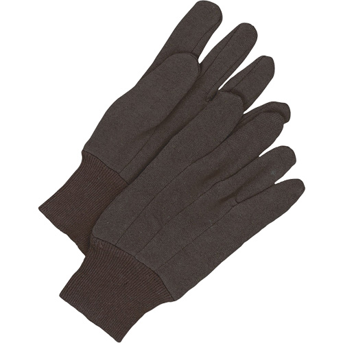 Classic Jersey Gloves, One Size, Brown, Unlined, Knit Wrist Planification Entrepots Molloy