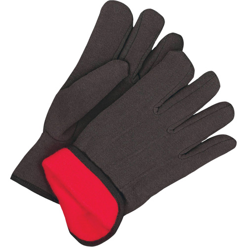 Classic Jersey Gloves, One Size, Black, Red Fleece, Slip-On Planification Entrepots Molloy