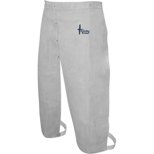 Leather Welding Apron, Split-Leg Waist, 32" L, Pearl Grey Planification Entrepots Molloy