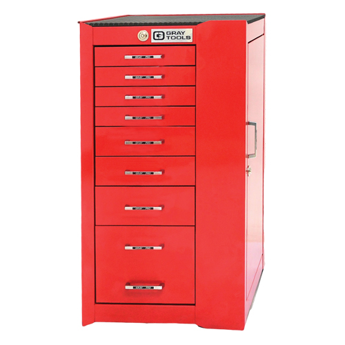 PRO+ Series Roller Cabinet, 8 Drawers, 19" W x 19" D x 36-1/2" H, Red Planification Entrepots Molloy