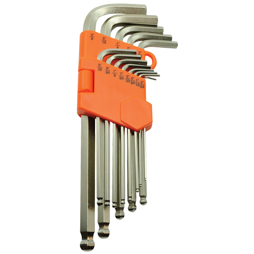Ball End Hex Key Set, 13 Pcs., Imperial Planification Entrepots Molloy
