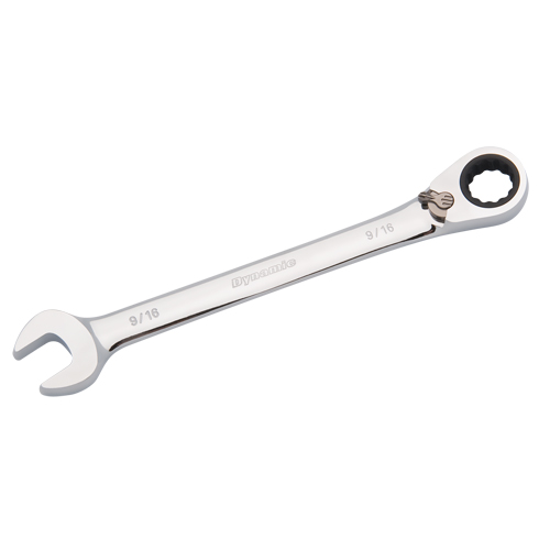 Reversible Combination Ratcheting Wrench, 12 Point, 3/8", Chrome Finish Planification Entrepots Molloy