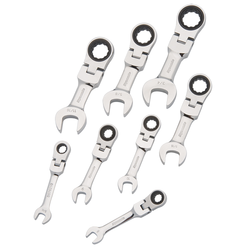 Stubby Wrench Set, Combination, 8 Pieces, Imperial Planification Entrepots Molloy