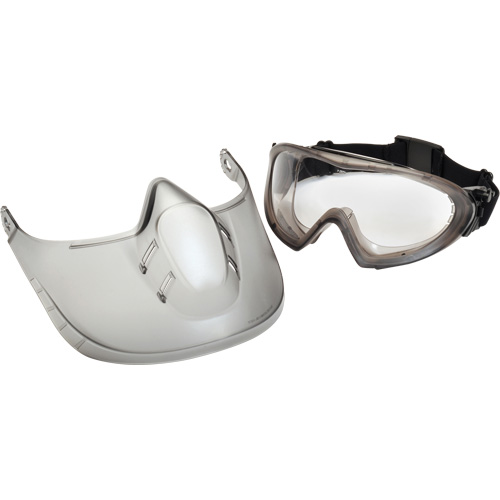 Lunettes de s&eacute;curit&eacute; Capstone Shield avec &eacute;cran facial amovible, Lentille Transparent, Antibu&eacute;e, Ventilation Directe/Ferm&eacute; Planification Entrepots Molloy