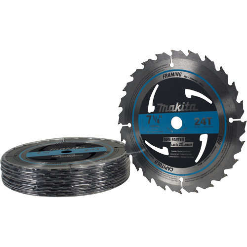 Carbide-Tipped Circular Framing Saw Blade, 7-1/4", 24 Teeth, Wood Use Planification Entrepots Molloy