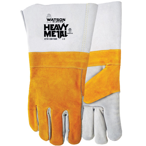 Gants ignifug&eacute;s Cow Town, Cuir de vache refendu, Taille Grand Planification Entrepots Molloy