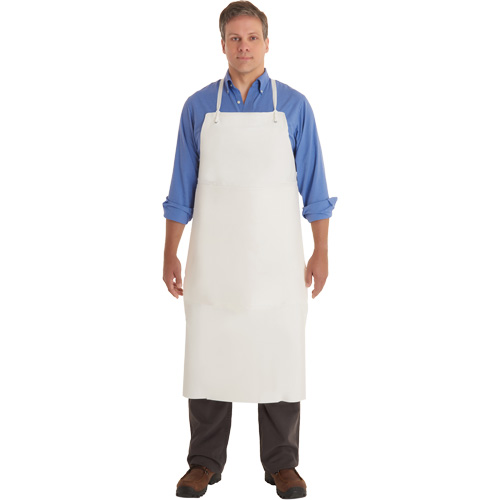 AlphaTec&reg; 56-101 PVC Apron, PVC/Vinyl, White, 33" W x 44" L Planification Entrepots Molloy