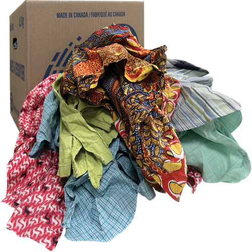 Chiffons d'essuyage, M&eacute;lange de couleurs, 10 lb Planification Entrepots Molloy