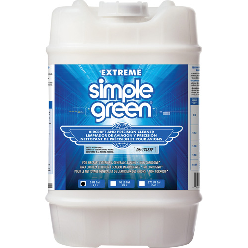 Produit nettoyant de pr&eacute;cision et pour a&eacute;ronefs Extreme Simple Green, 5 gal., Cruche Planification Entrepots Molloy
