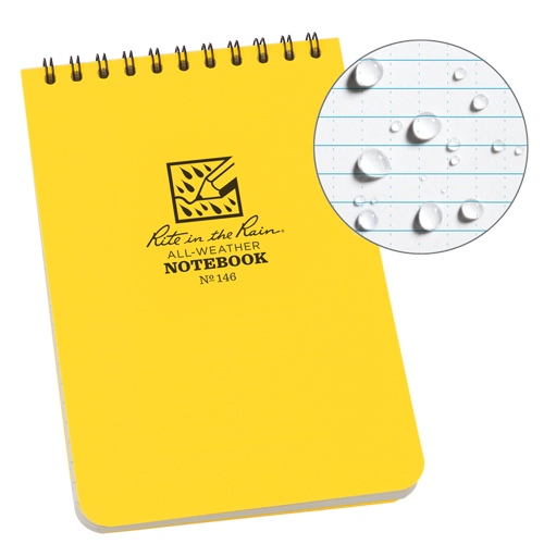 Pocket Top-Spiral Notebook, Soft Cover, Yellow, 100 Pages, 4" W x 6" L Planification Entrepots Molloy