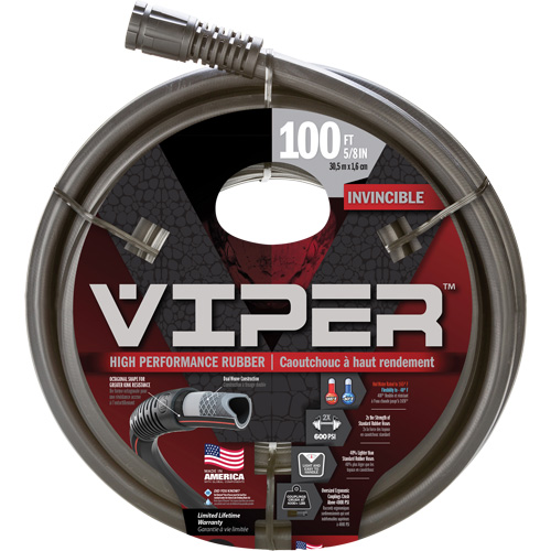 Tuyau haute performance Viper, Caoutchouc, 5/8" dia x 100' Planification Entrepots Molloy