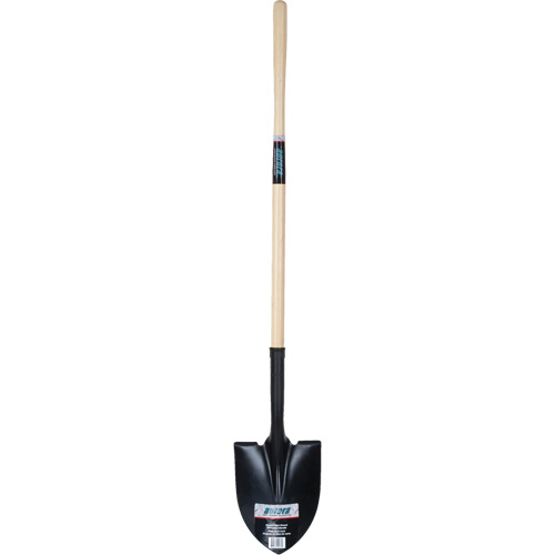 Round Point Shovel, Tempered Steel Blade, Hardwood, Straight Handle Planification Entrepots Molloy