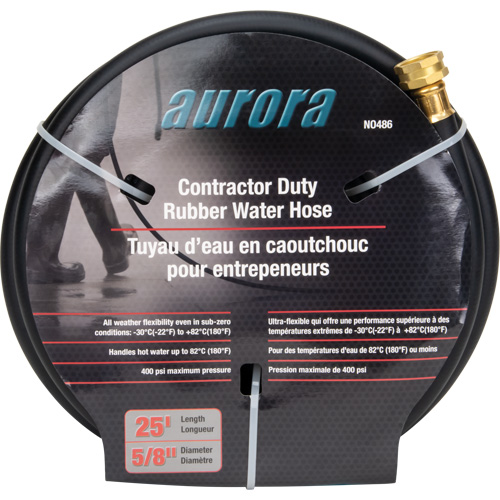 Tuyau en caoutchouc de calibre entrepreneur, Caoutchouc, 5/8" dia x 25' Planification Entrepots Molloy