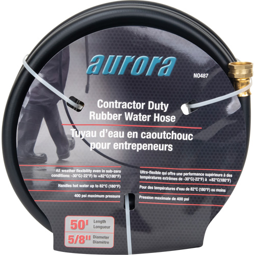 Contractor Duty Rubber Hose, Rubber, 5/8" dia. x 50' Planification Entrepots Molloy