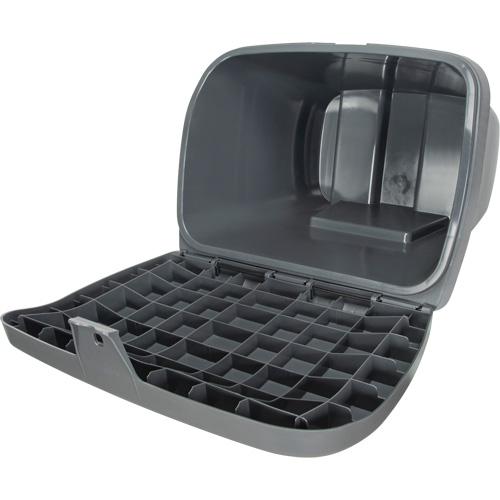Salt & Sand Storage Bins, With Hasp, 21" x 27" x 26", 4.24 cu. ft., Grey Planification Entrepots Molloy