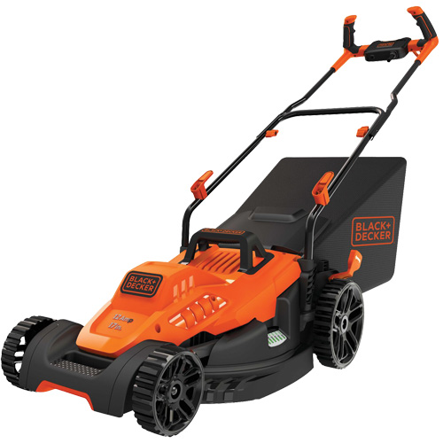 Lawn Mower with Comfort Grip Handle, Push Walk-Behind, Electric, 17" Cutting Width Planification Entrepots Molloy