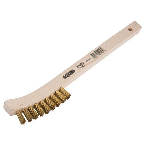 Small Cleaning Scratch Brushes, Brass, 2 x 9 Wire Rows, 8-5/8" Long Planification Entrepots Molloy
