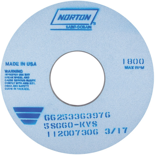 Tool Room Wheel, Type 01, Ceramic Alumina, 14" x 1" Planification Entrepots Molloy