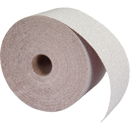 Rouleau de papier abrasif PSA sans chargement, Oxyde d'aluminium, 2-3/4" la x 75' lo, Grain 80 Planification Entrepots Molloy