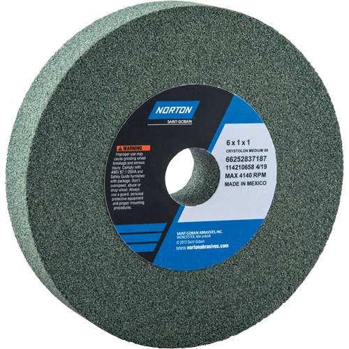 Meules pour rectifieuses d'&eacute;tabli - Meules Gemini, 6" x 3/4", Arbre de 1" Planification Entrepots Molloy