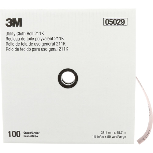 Utility Roll 211K, Aluminum Oxide, 1" W x 150' L, 100 Grit Planification Entrepots Molloy