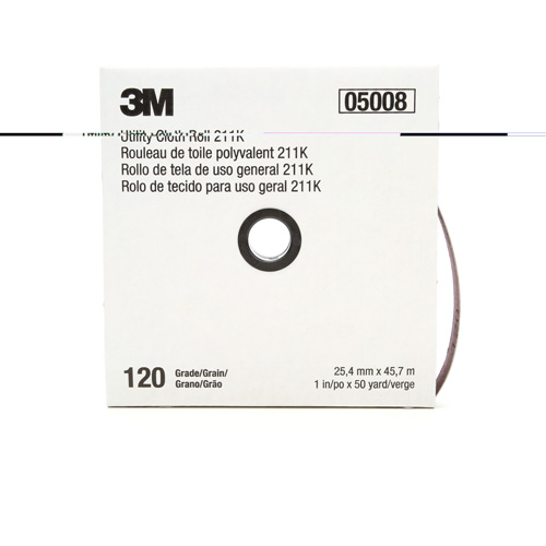 Utility Roll 211K, Aluminum Oxide, 1" W x 150' L, 120 Grit Planification Entrepots Molloy