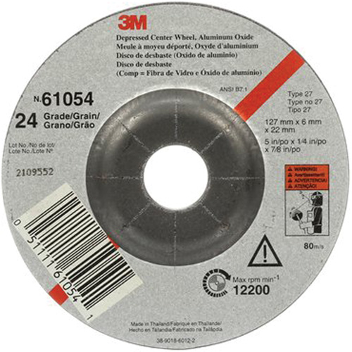 Meule &agrave; moyeu d&eacute;port&eacute;, 5" x 27, Oxyde d'aluminium Planification Entrepots Molloy