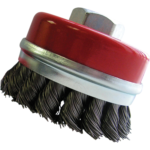 Bridled Cup Brushes, 3" Dia. x 5/8"-11 Arbor Planification Entrepots Molloy