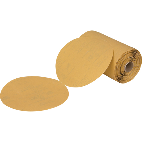 Rouleau de disques abrasifs dor&eacute;s en papier Stikit 216U, 6" dia., Grain P360, Oxyde d'aluminium Planification Entrepots Molloy