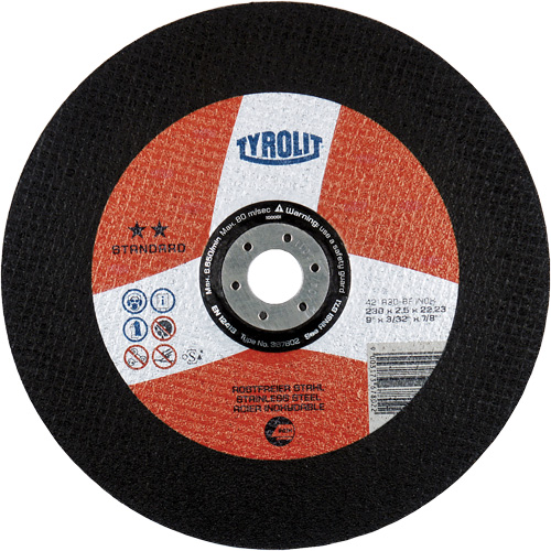 Premium INOX Cutting Disc, 6" x 5/64", 7/8" Arbor, Type 27, Aluminum Oxide, 10200 RPM Planification Entrepots Molloy