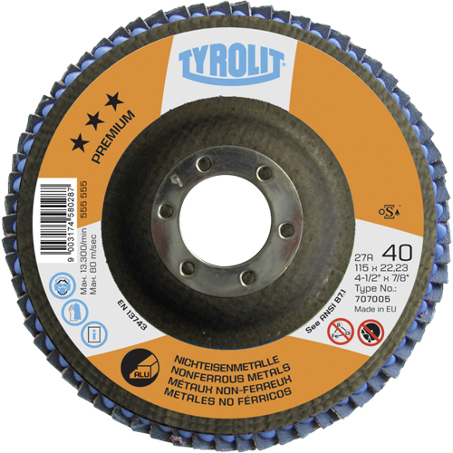 Flap Disc, 4-1/2" x 7/8", Type 29, 40 Grit, Ceramic Planification Entrepots Molloy