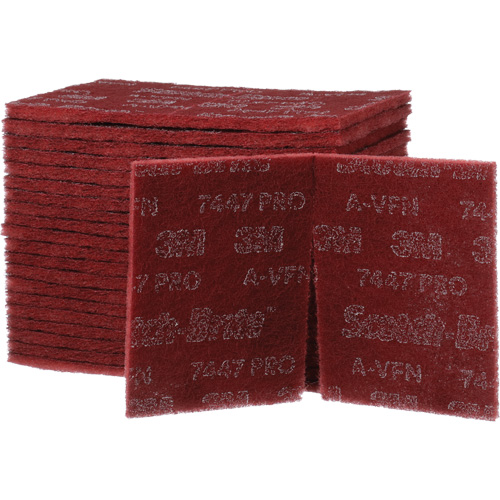 Scotch-Brite 7447 Hand Pads, Aluminum Oxide, 9" x 6", Very Fine Grit Planification Entrepots Molloy