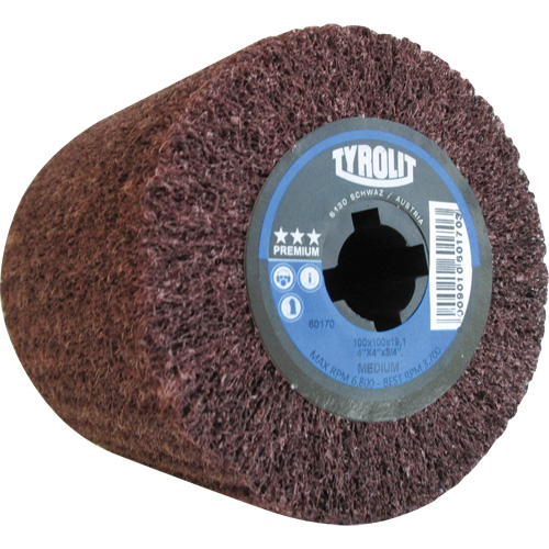 Pro-Line Surface Conditioning Drum, 4" Dia. x 4" W, 3/4" Arbor, Medium Grit, Aluminum Oxide Planification Entrepots Molloy