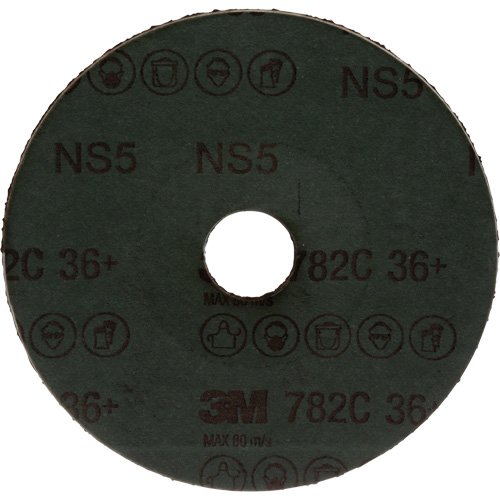 Disque en fibre 782C, Grain de c&eacute;ramique, 36+, 5" Dia x 7/8" Arbre Planification Entrepots Molloy